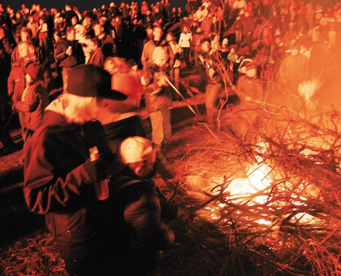 Osterfeuer auf Borkum