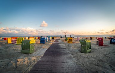 Strandzelte am Strand von Borkum