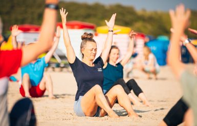 Strandanimation am Strand