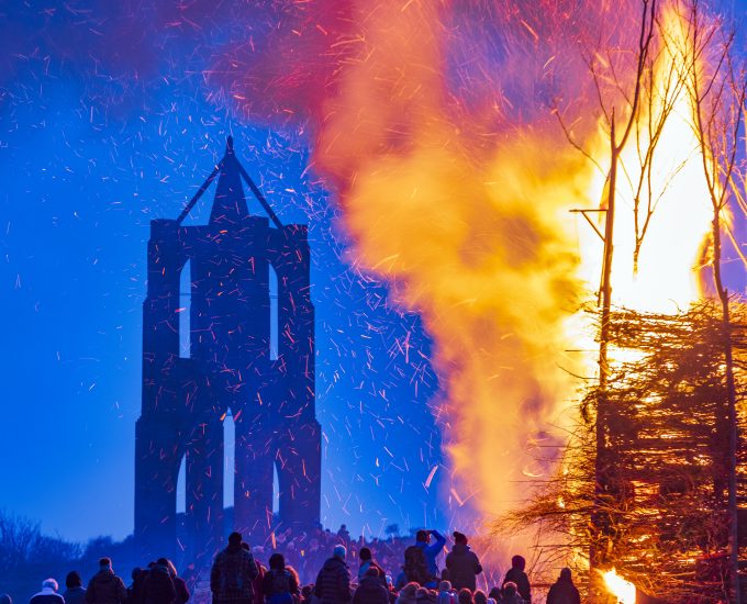 Osterfeuer Borkum am Großen Kaap